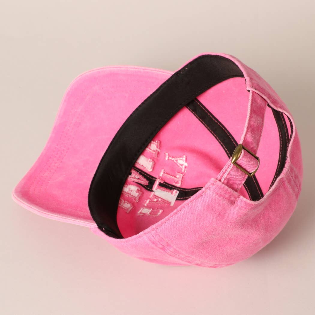 Salty Beach Text Embroidery Baseball Cap