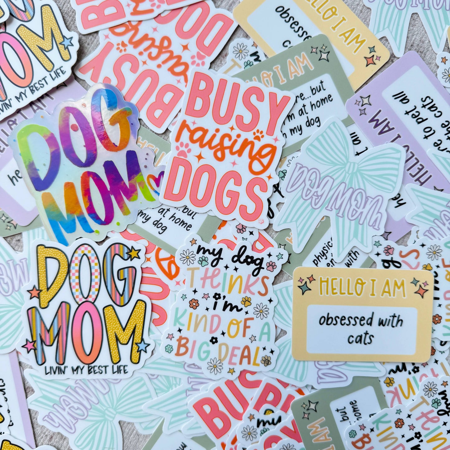 Busy raising dogs | Dog Mom Die Cut Sticker