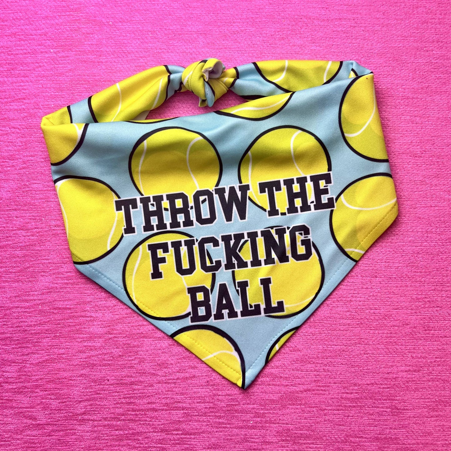 Throw the Fucking Ball | Funny Dog Bandana | Tie Bandana