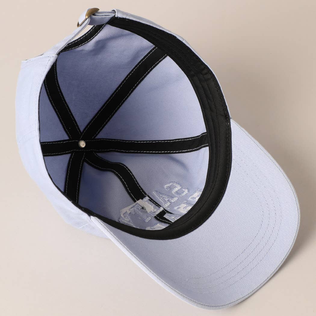 Salty Beach Text Embroidery Baseball Cap