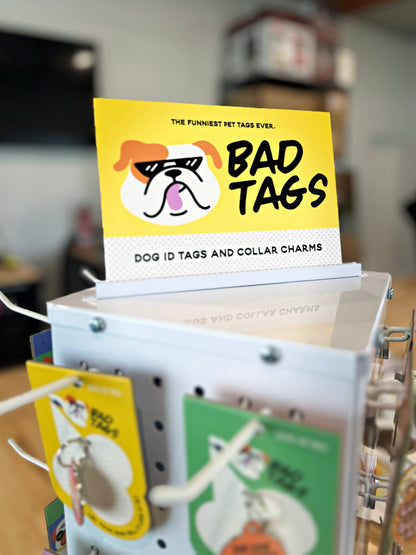 Bad Tags - Large Rotating Metal Display Stand (24 Hooks)