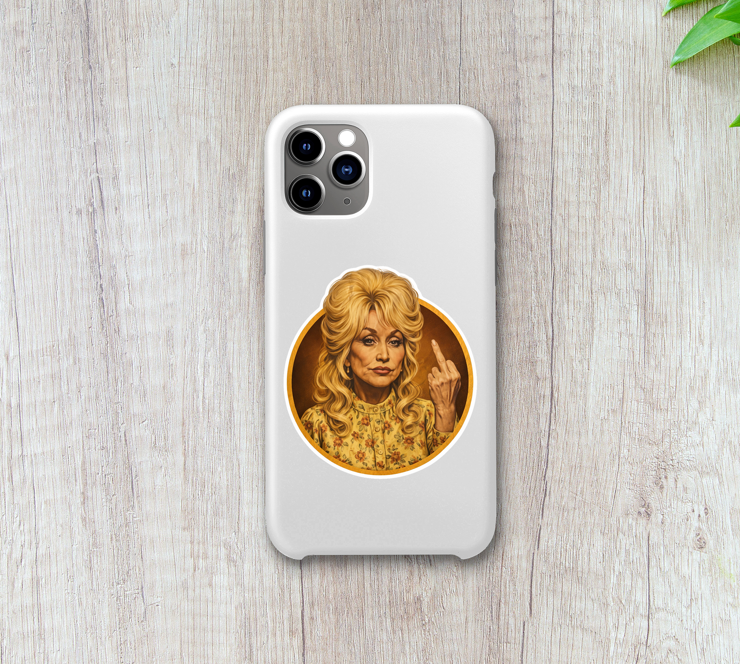 Sassy Country Woman Finger Funny Western Humor Sticker