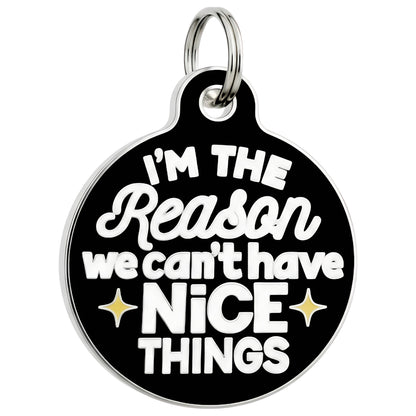 Funny Dog Charm & Pet ID Tag - Can't Have Nice Things