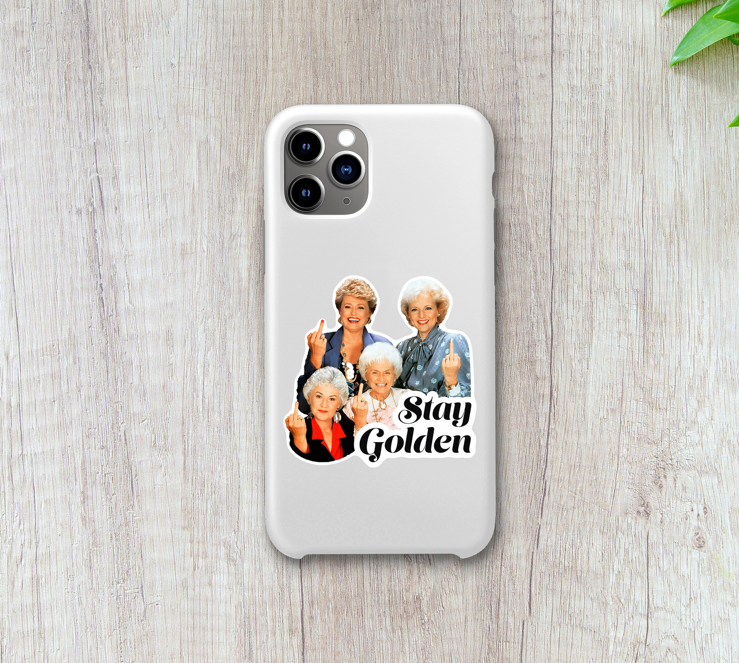 Stay Golden Funny Retro Women Vinyl Sticker