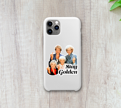 Stay Golden Funny Retro Women Vinyl Sticker