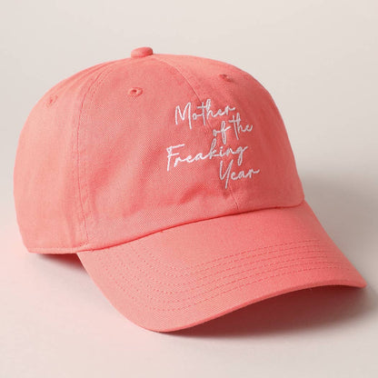 "Mother of the Freaking Year" Embroidery Baseball Cap