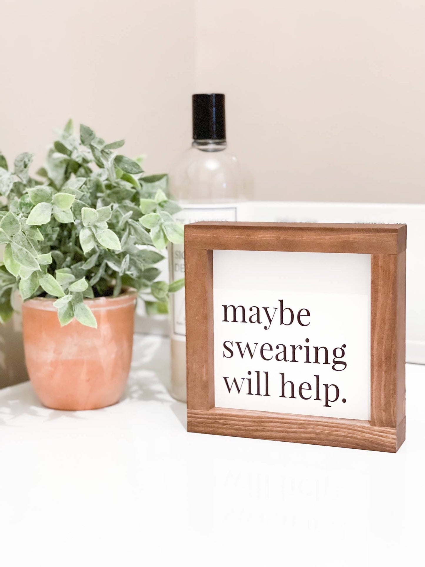 Maybe Swearing Will Help | Wall Art, Handmade in the USA