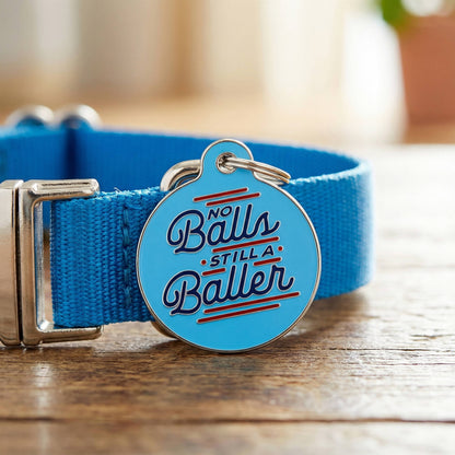 Enamel Pet Charm or Digital ID - No Balls Still a Baller 