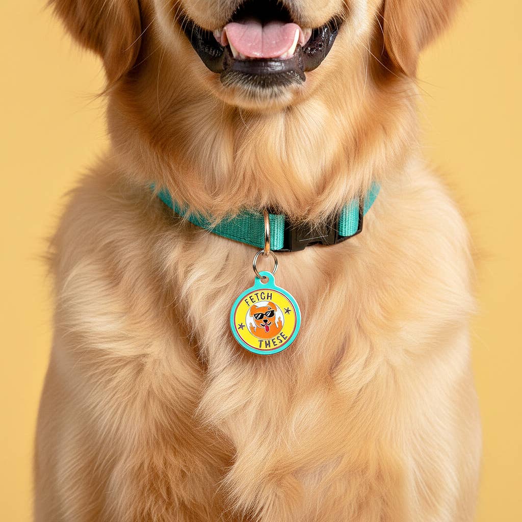 Funny Dog Charm & Pet ID Tag Accessory  - Fetch These