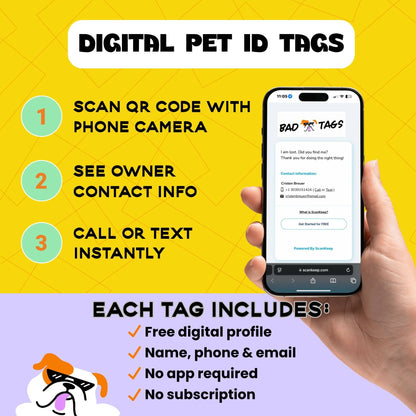 Funny Dog Charm & Pet ID Tag - Stage 5 Clinger *Blue