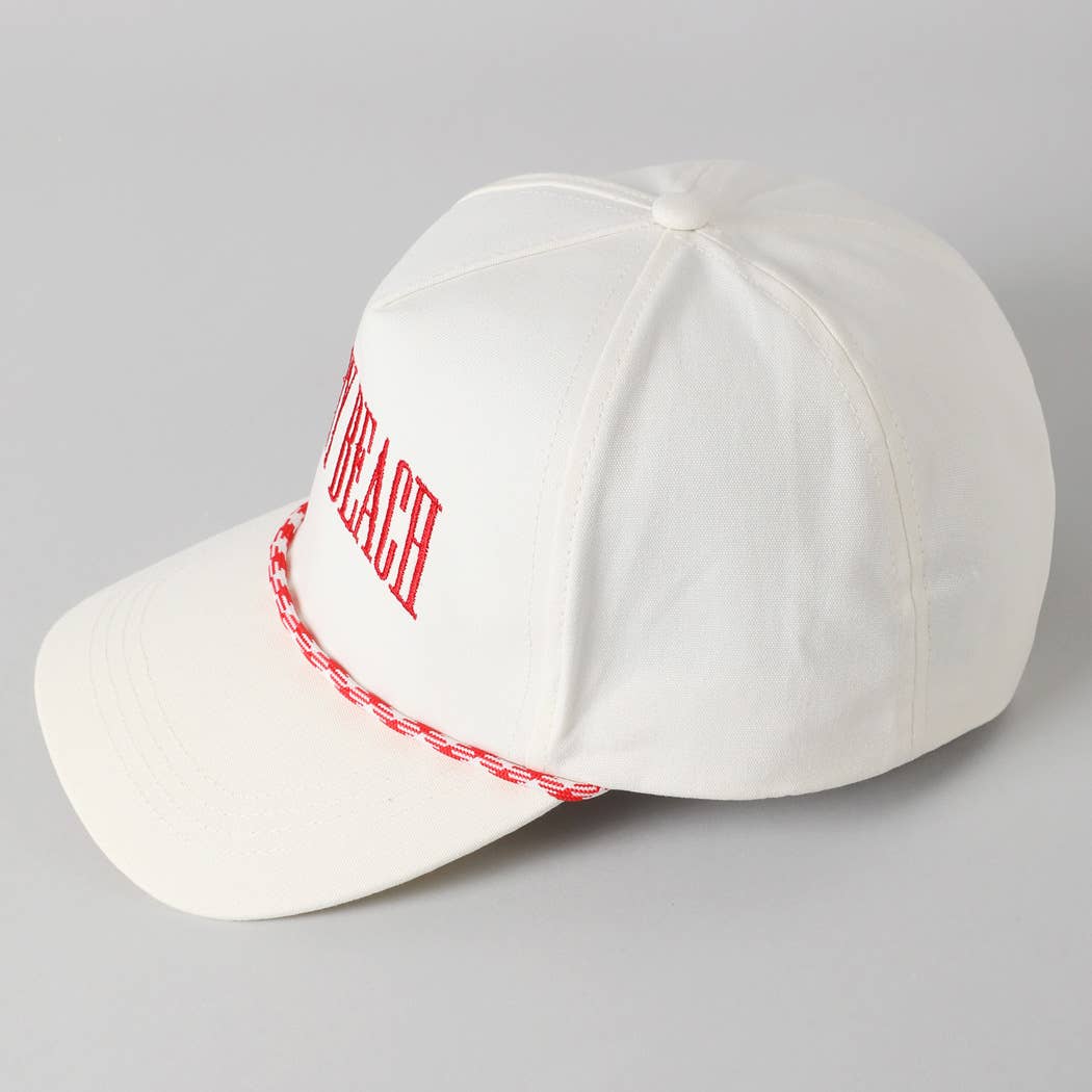 SALTY BEACH Lettering Embroidered Trucker Hat