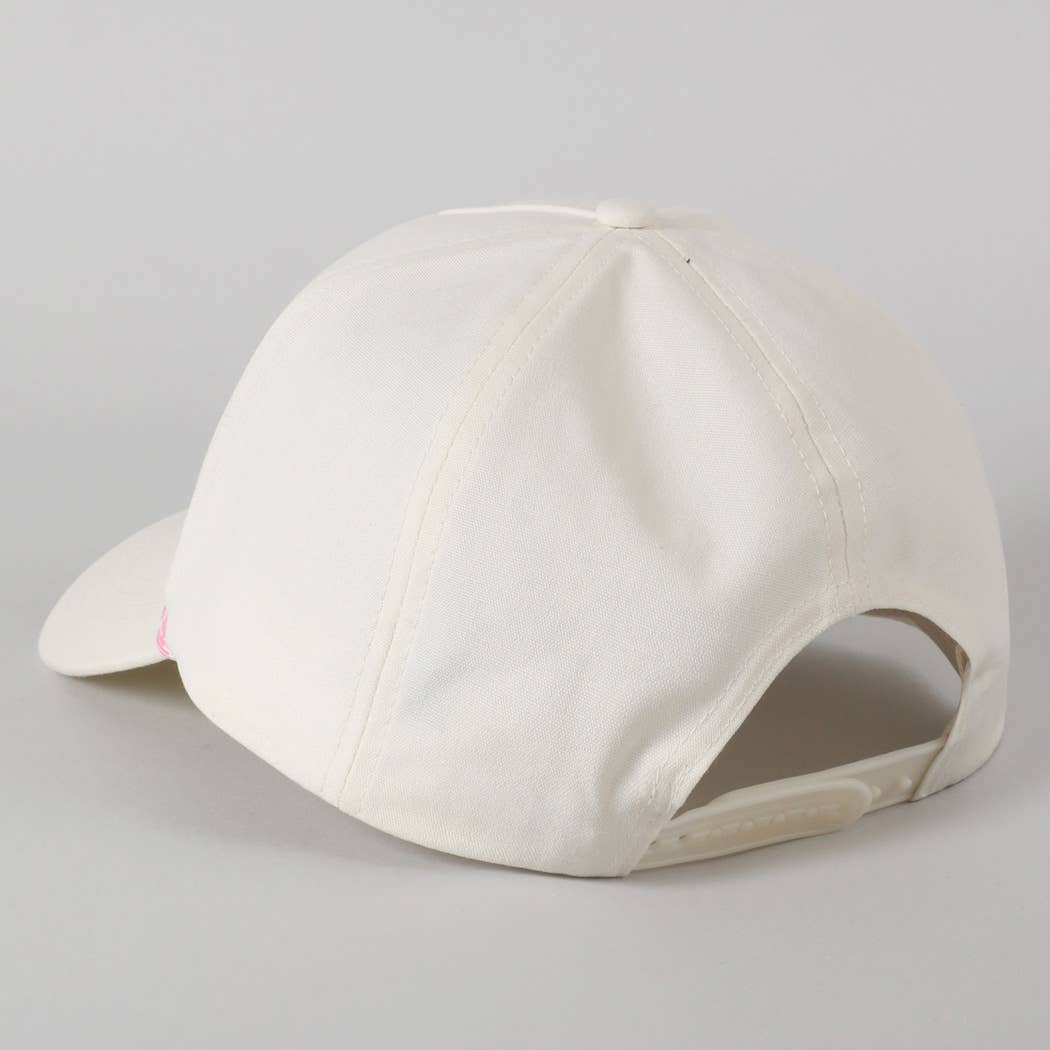 SALTY BEACH Lettering Embroidered Trucker Hat