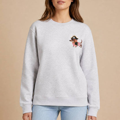 Pirate Dachshund Embroidered Heavy Blend Sweatshirt