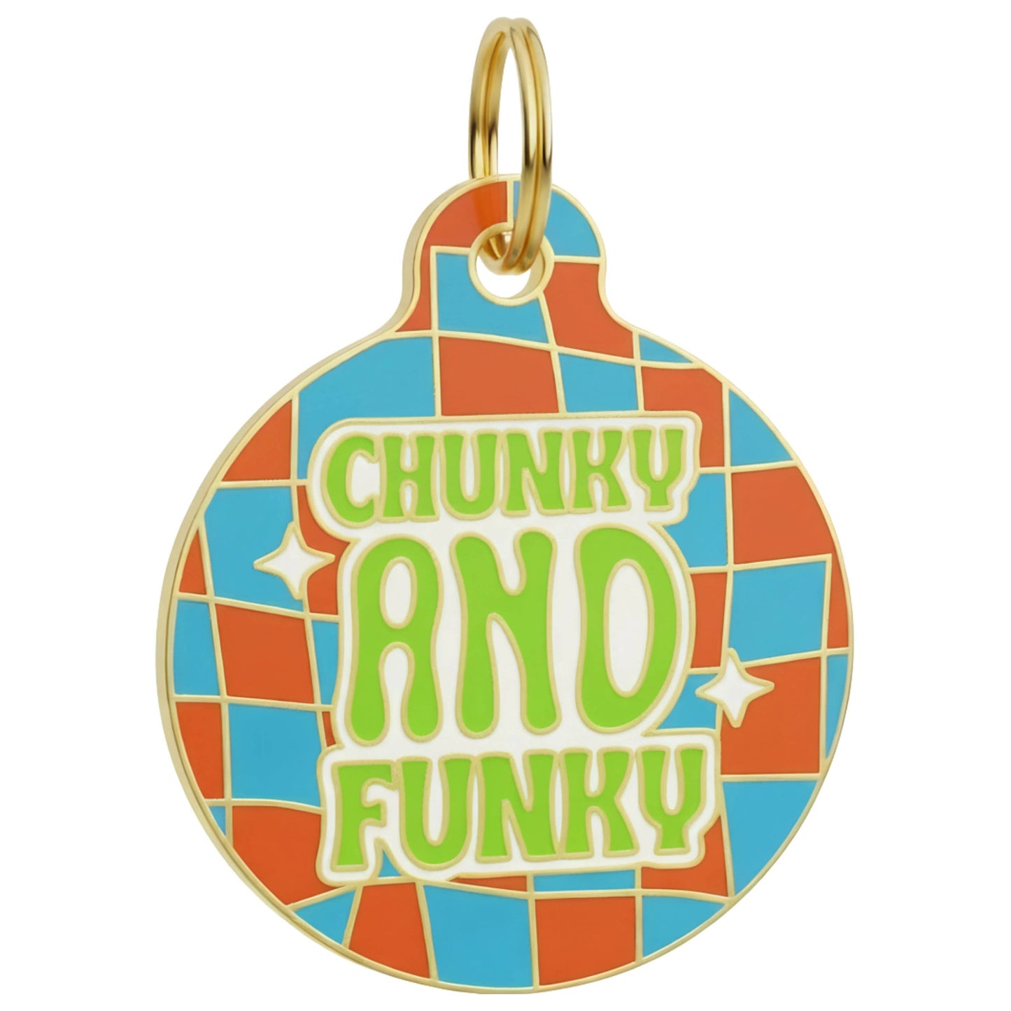 Funny Dog Charm & Pet ID Tag - Chunky & Funky