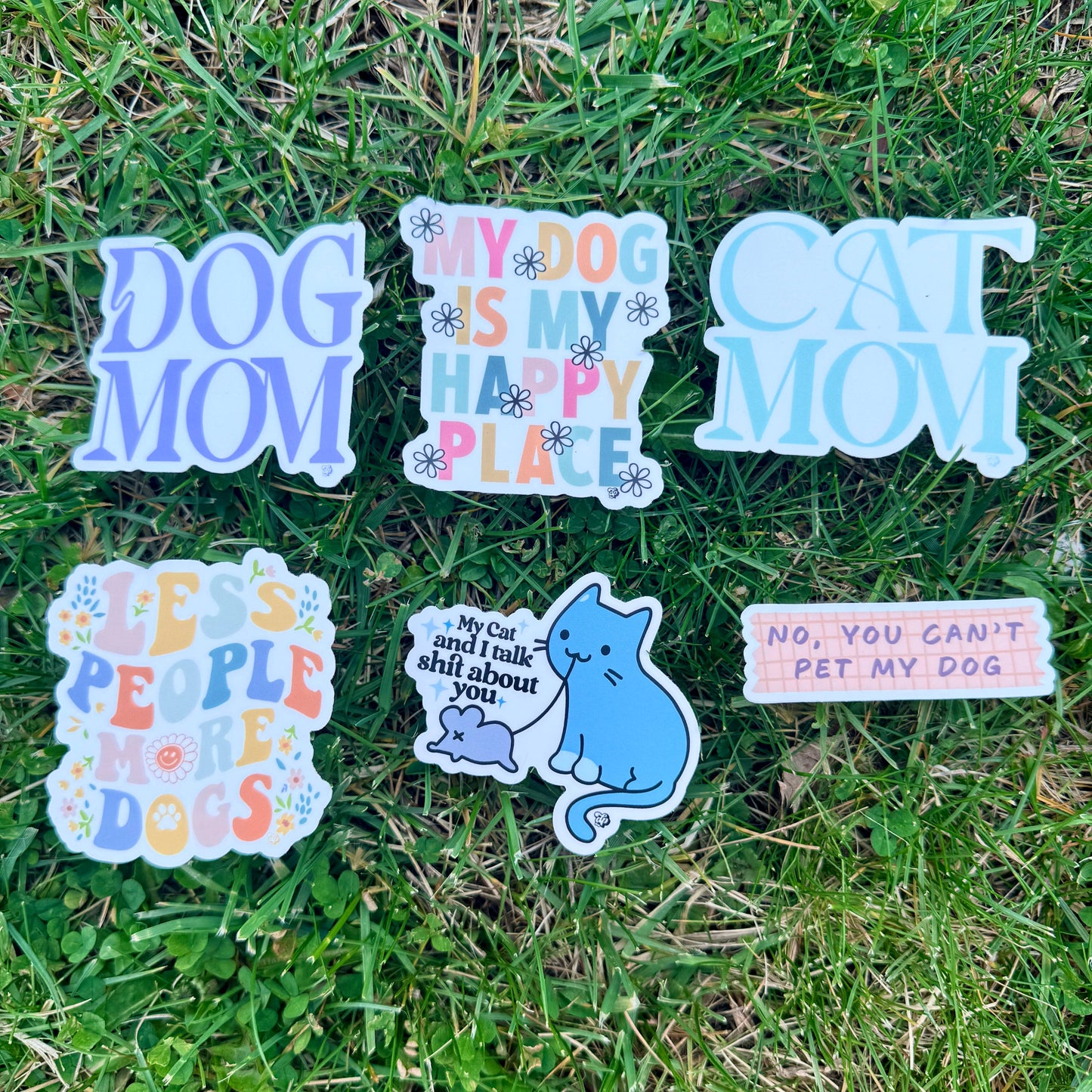 My Dog is My Happy Place | Dog Mom Die Cut Sticker