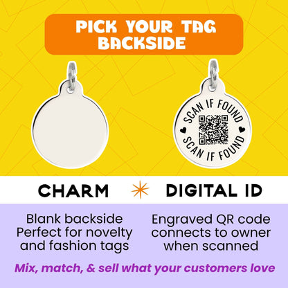 Funny Dog Charm & Pet ID Tag - I Bark at Cunts *Rainbow
