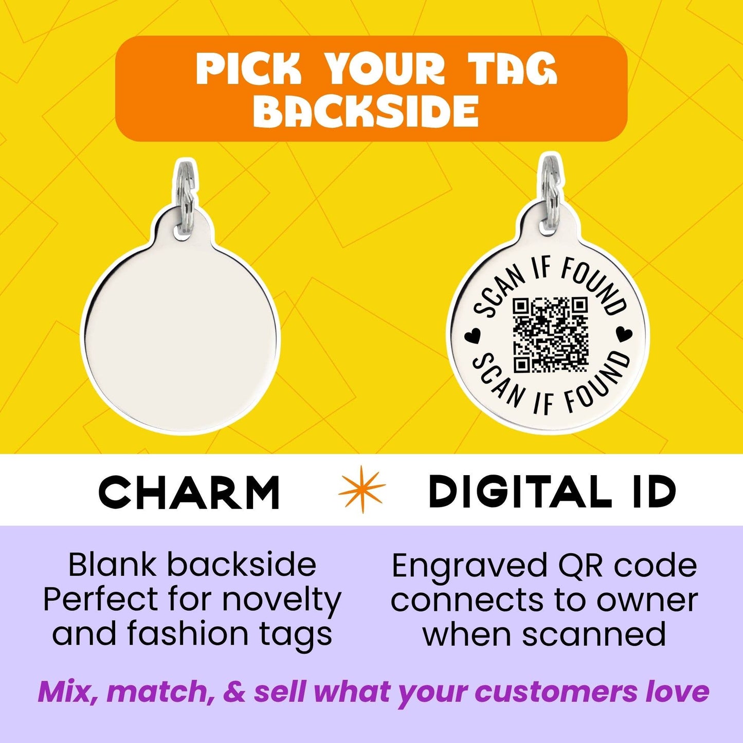 Funny Pet Accessory & Dog Tag Charm - Throw the Damn Ball 