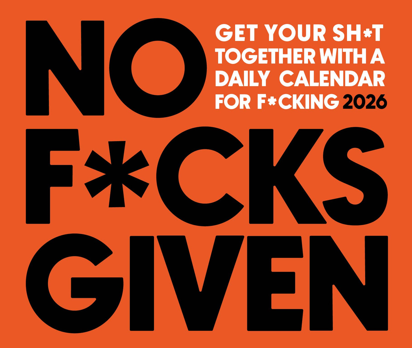 No F*cks Given 2026 Box Calendar, Daily Desktop