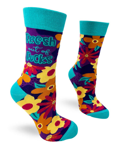 Fresh out of F..ks Ladies' Novelty Crew Socks