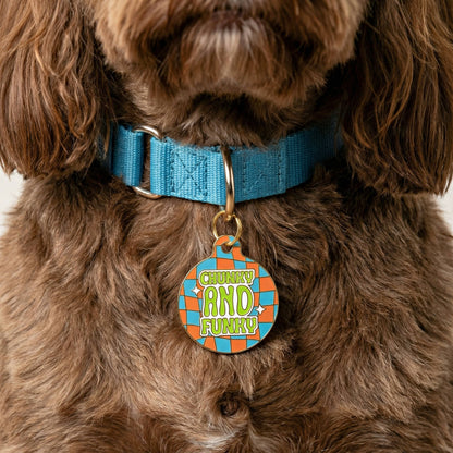 Funny Dog Charm & Pet ID Tag - Chunky & Funky