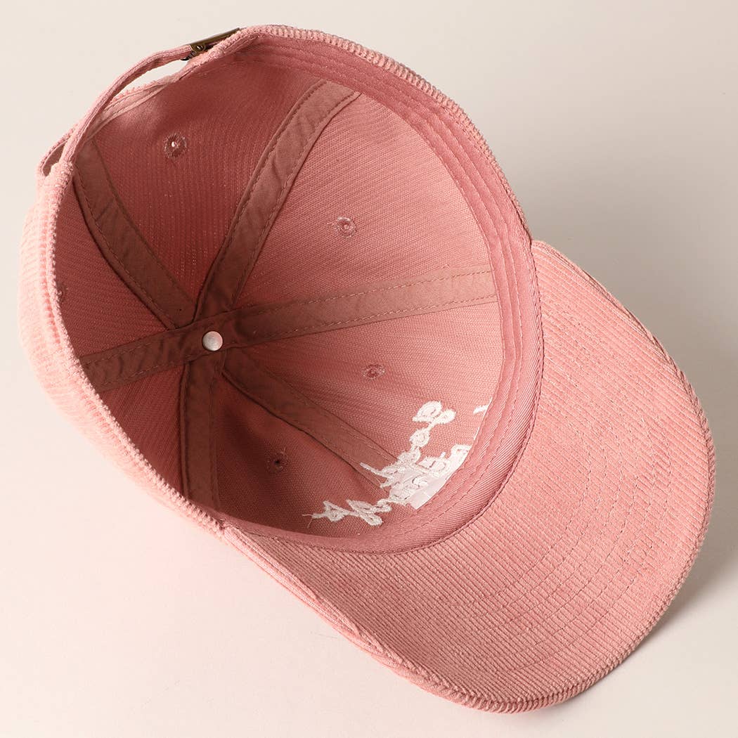 Good things take time Embroidery Corduroy Cap