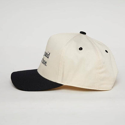 2-Tone Cap - My Dog Said You're a Hoe - Black/Beige