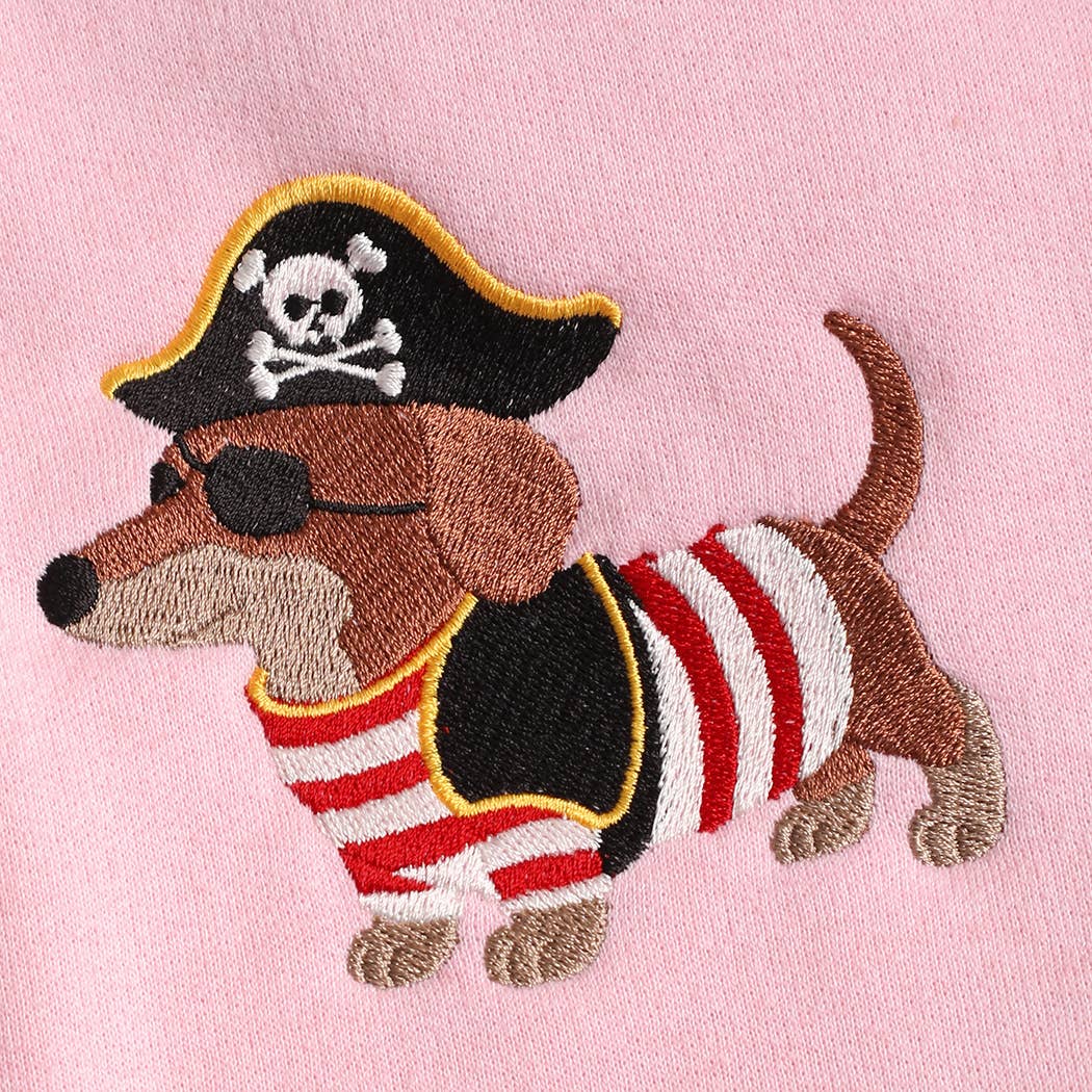 Pirate Dachshund Embroidered Heavy Blend Sweatshirt
