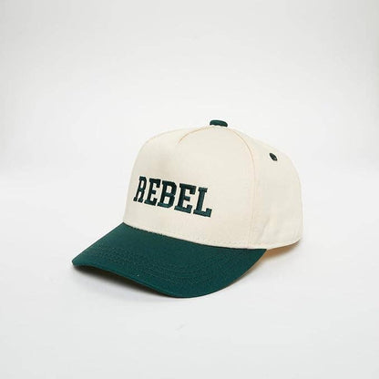 Kids/Baby 2-Tone Cap: Rebel - Green/Beige
