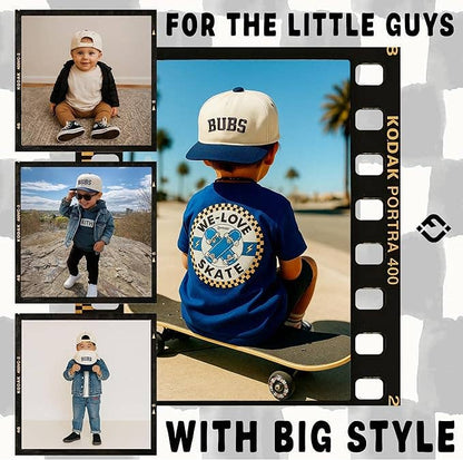 Kids/Baby Two Tone Vintage Cap - Bubs (Navy/Beige)