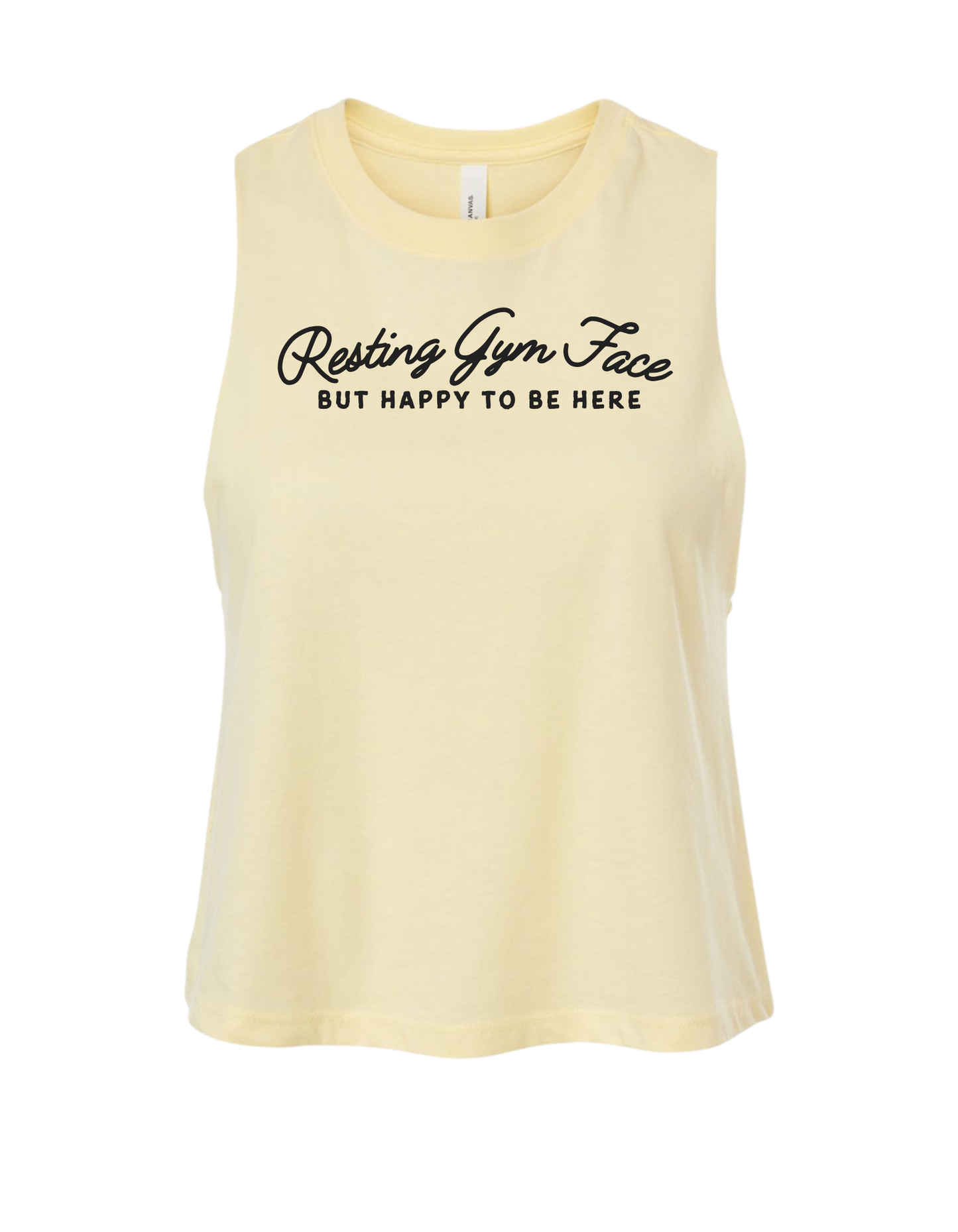 Resting Gym Face Crop Tank