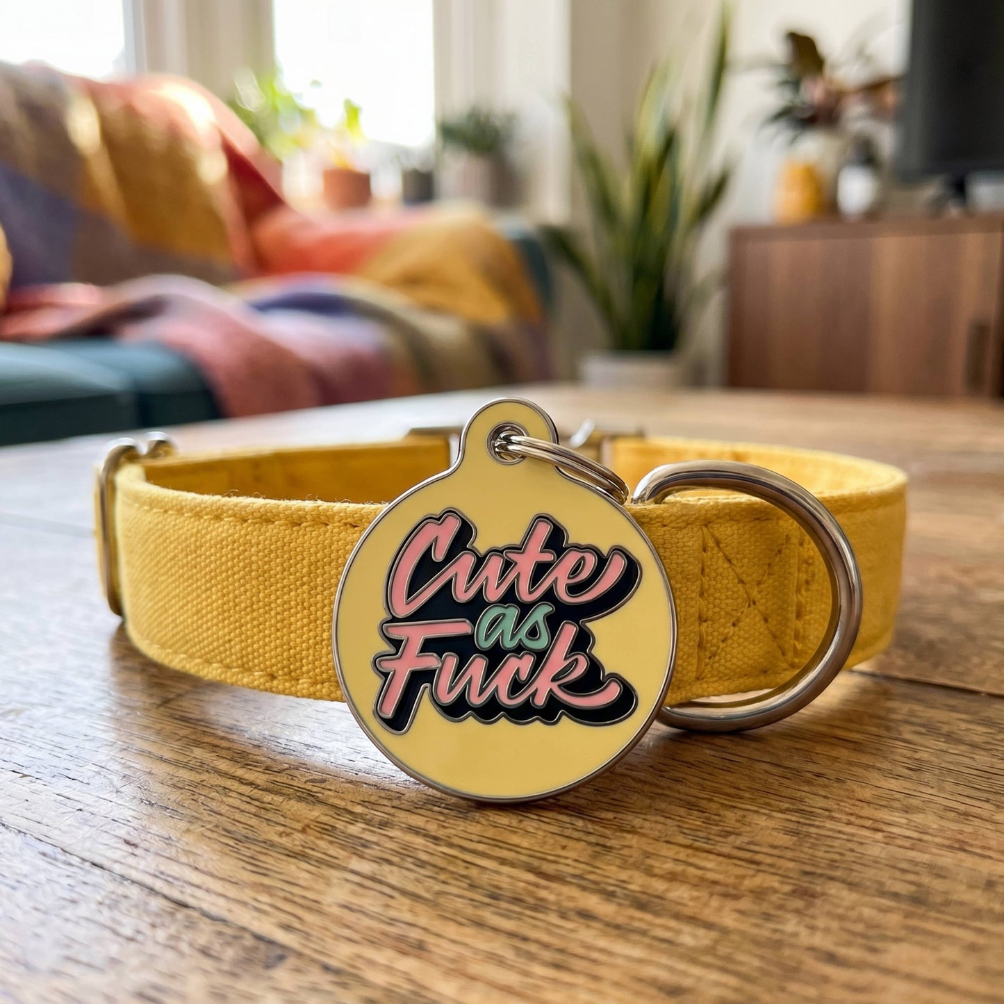Funny Dog Charm & Pet ID Tag - Cutie as Fuck
