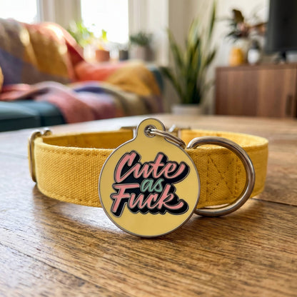 Funny Dog Charm & Pet ID Tag - Cutie as Fuck
