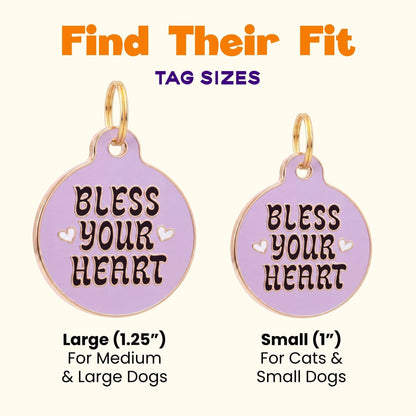 Sassy Dog Tag Charm & Pet ID Tag - Bless Your Heart