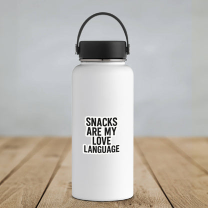 Snacks Are My Love Language • Funny Food Humor Sticker