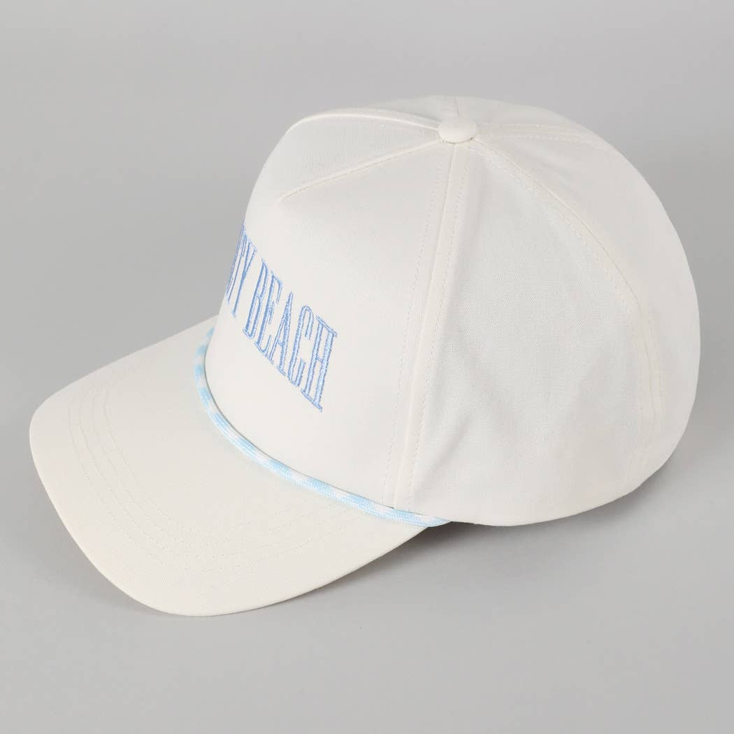 SALTY BEACH Lettering Embroidered Trucker Hat