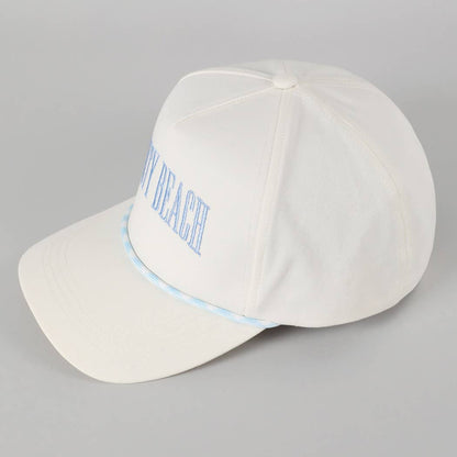 SALTY BEACH Lettering Embroidered Trucker Hat