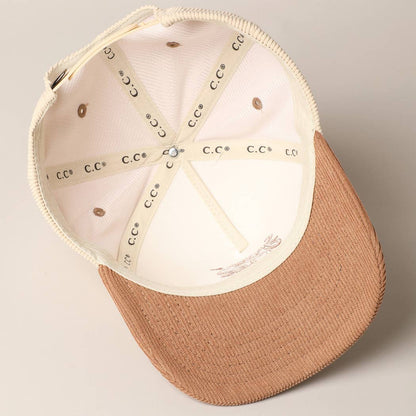 Fuck Off Corduroy Trucker Baseball Cap