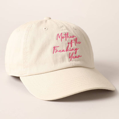 "Mother of the Freaking Year" Embroidery Baseball Cap