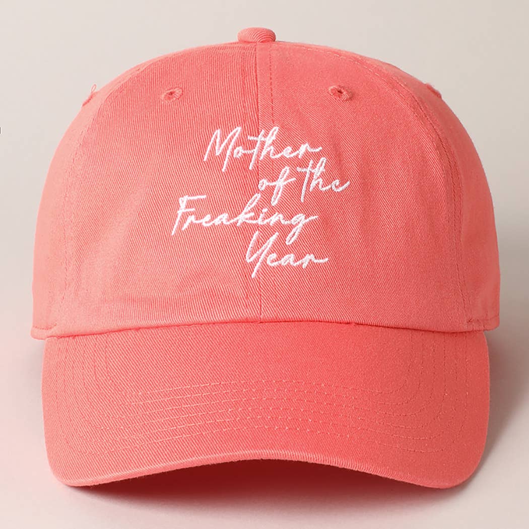 "Mother of the Freaking Year" Embroidery Baseball Cap