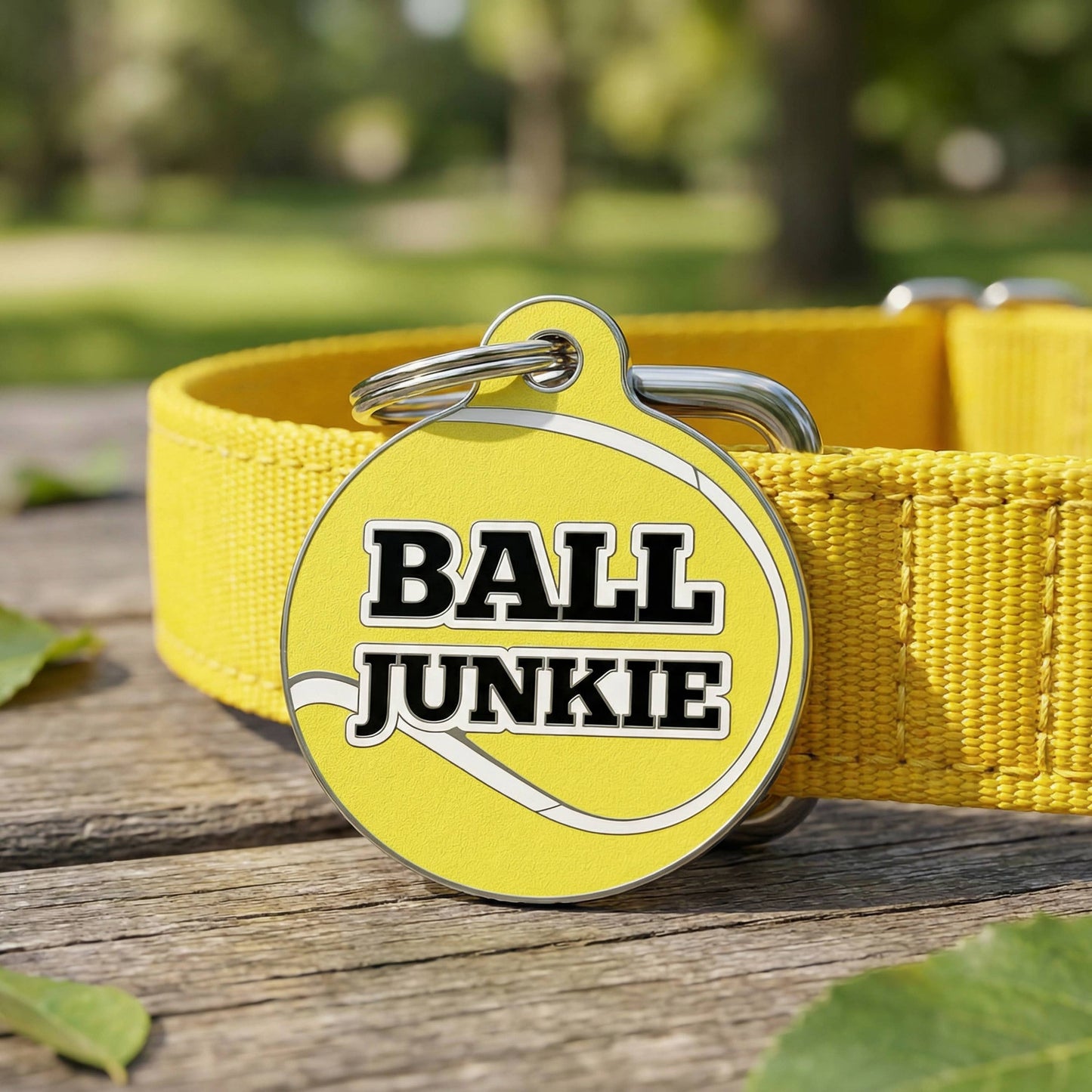Funny Dog Charm & Pet ID Tag - Ball Junkie