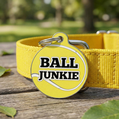 Funny Dog Charm & Pet ID Tag - Ball Junkie
