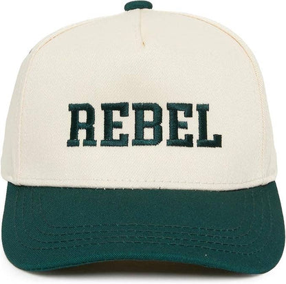 Kids/Baby 2-Tone Cap: Rebel - Green/Beige