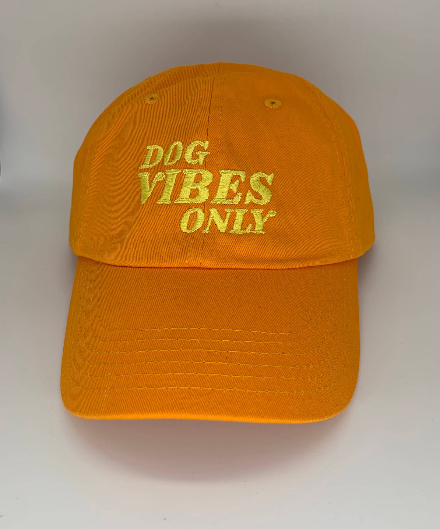 Dog Vibes Only Hat - Yellow Stitch