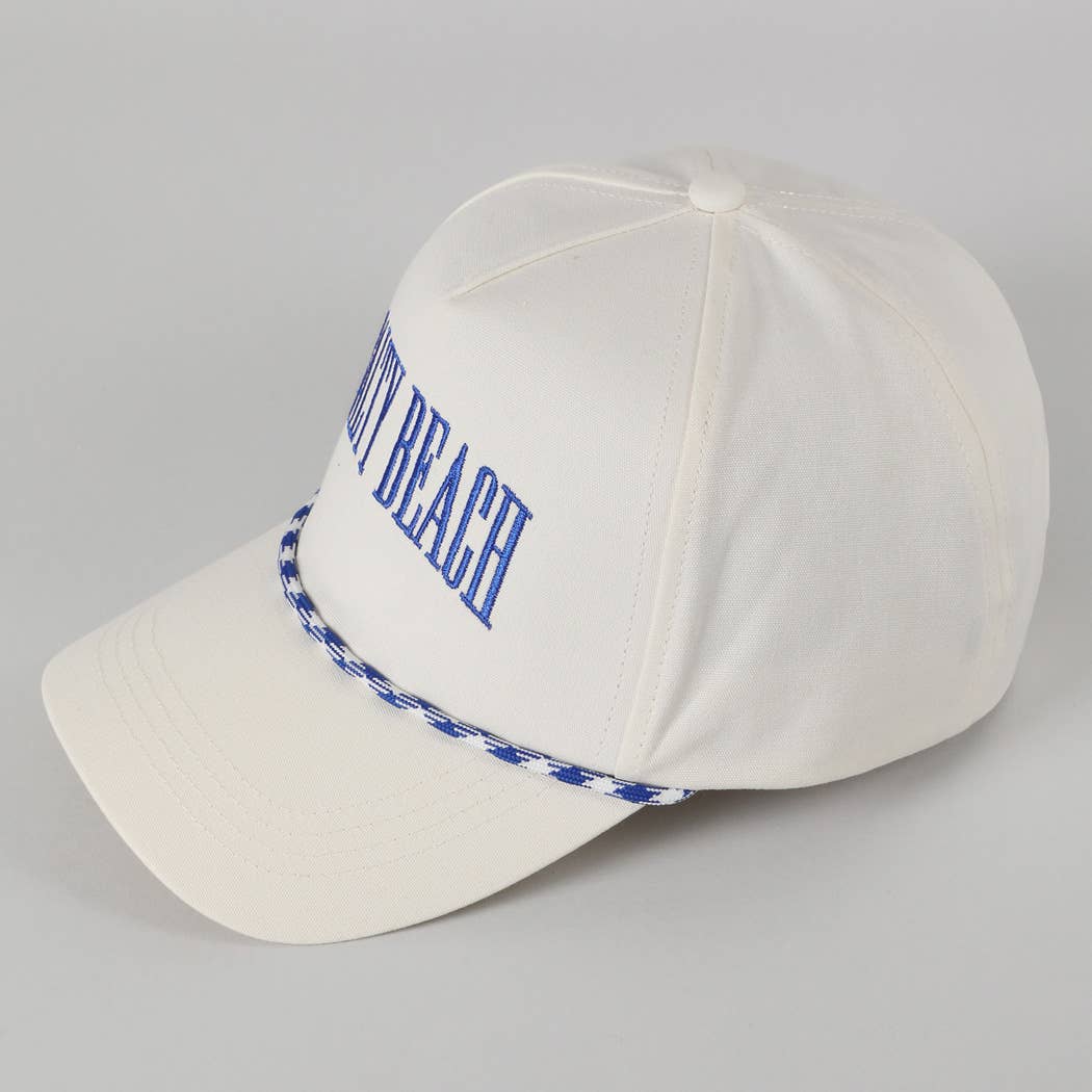 SALTY BEACH Lettering Embroidered Trucker Hat