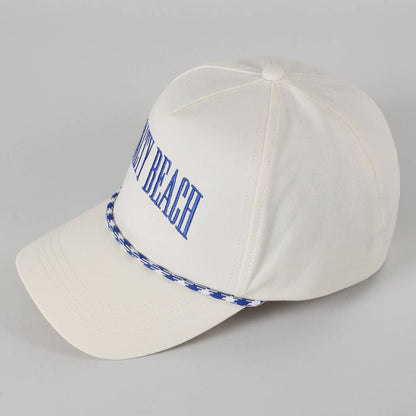 SALTY BEACH Lettering Embroidered Trucker Hat