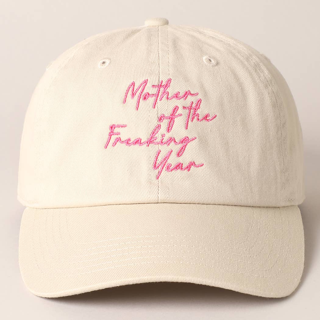 "Mother of the Freaking Year" Embroidery Baseball Cap