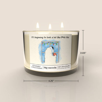 "It's beginning to look a lot like f*ck this" 3-Wick Candle