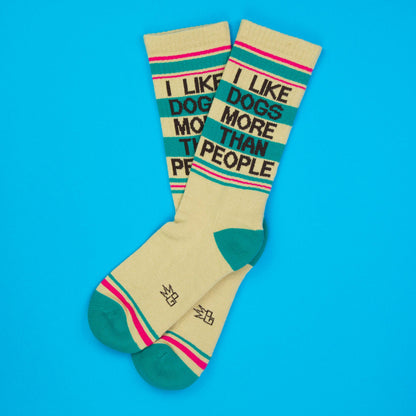 I Like Dogs More Than People Gym Crew Socks