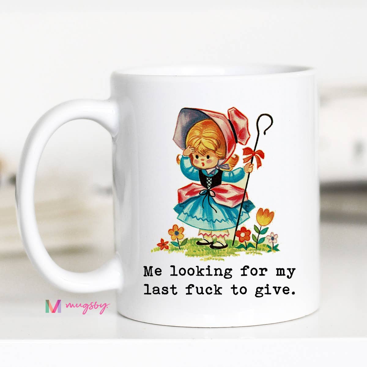 Looking for My Last Fuck To Give Funny Coffee Mug: Black Rim / Handle / 11oz